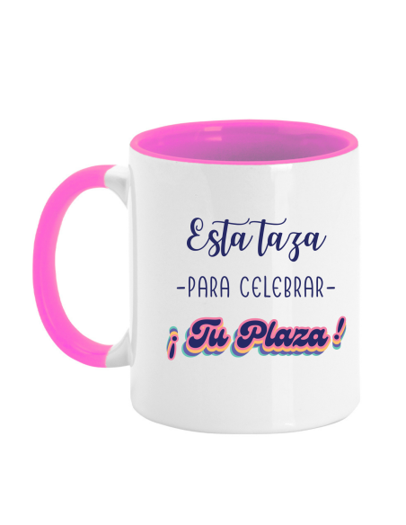 Esta taza para celebrar tu plaza asa color